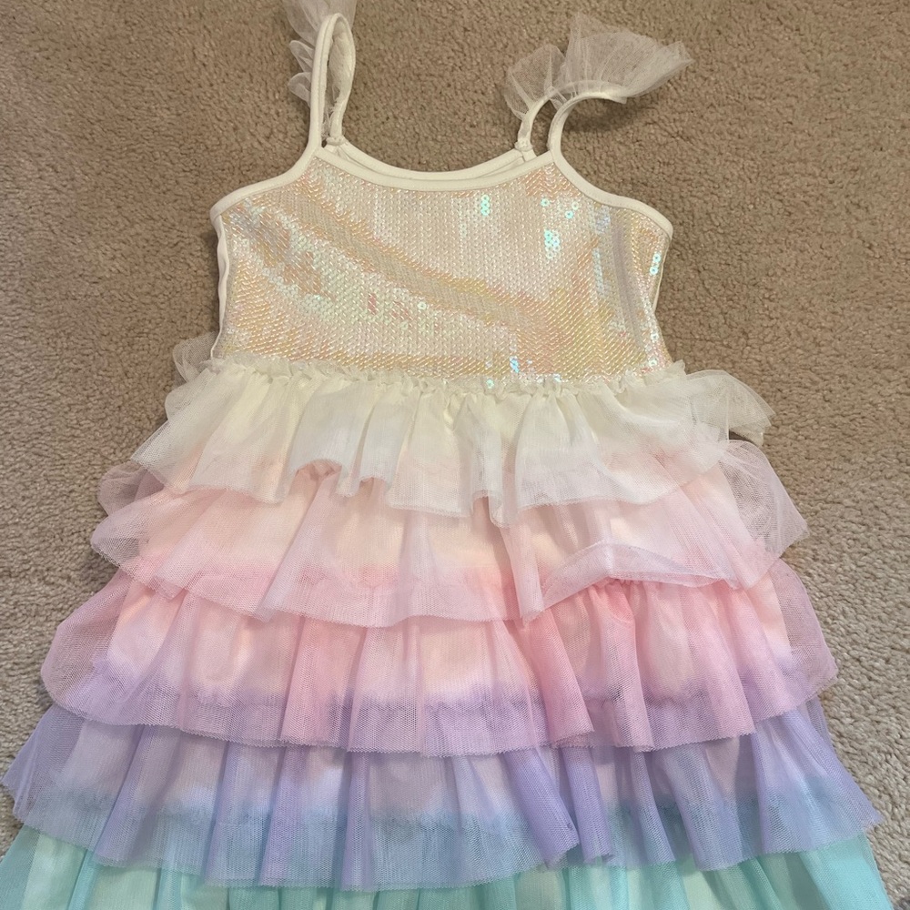 Pastel Rainbow Layered Dress